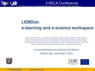 LEMDist: e-learning and e-science workspace