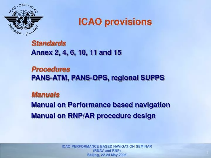icao provisions
