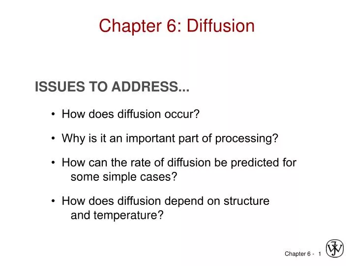 chapter 6 diffusion
