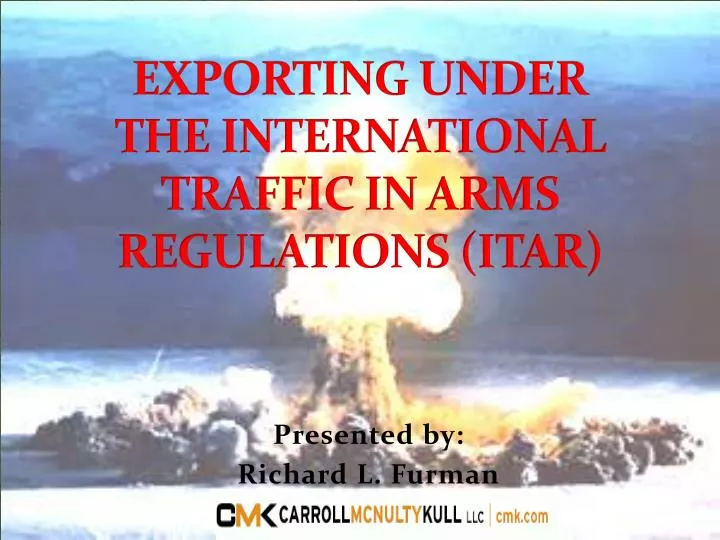 exporting under the international traffic in arms regulations itar
