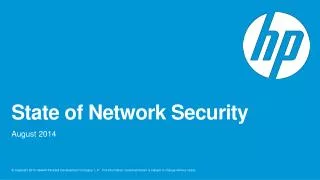 State of Network Security