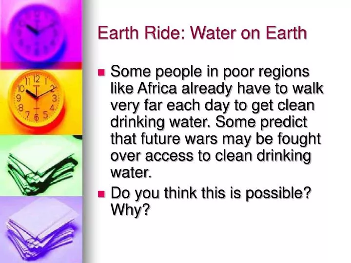 earth ride water on earth