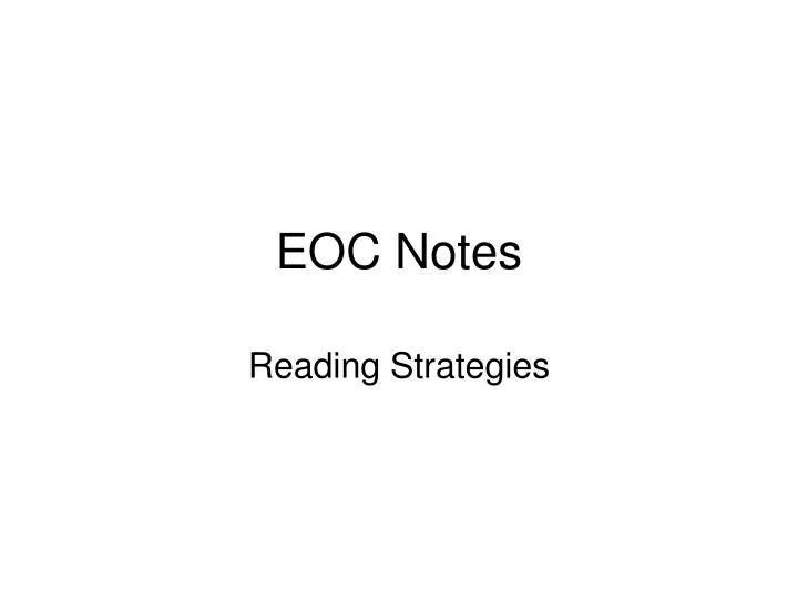 eoc notes
