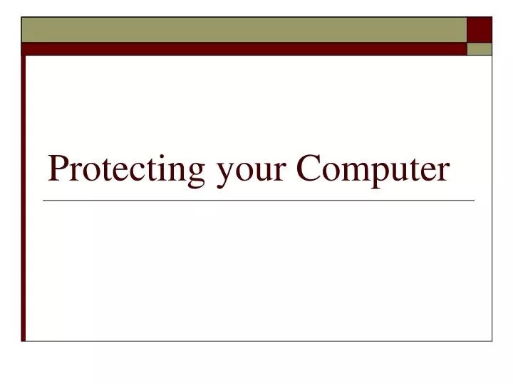 protecting your computer