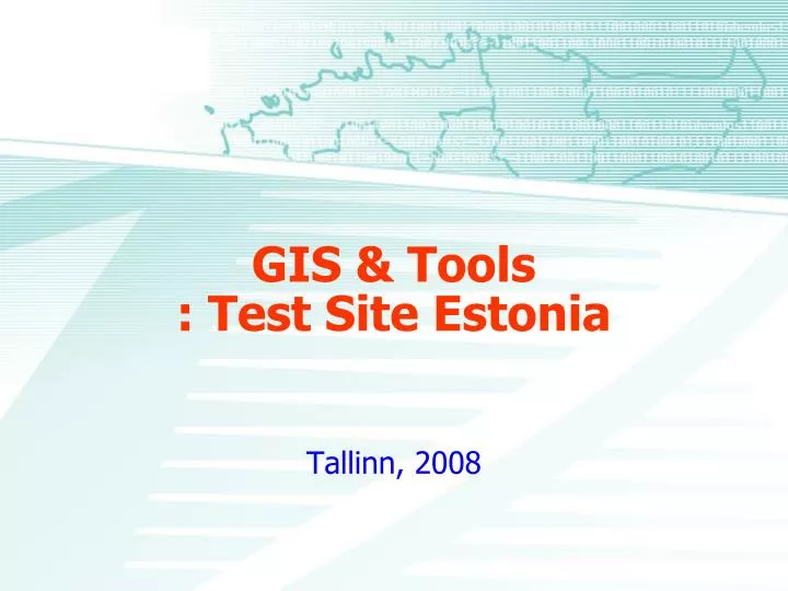 gis tools test site estonia