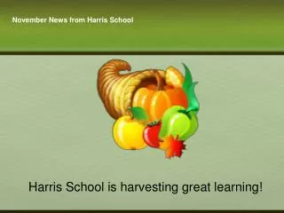 November News from Harris School