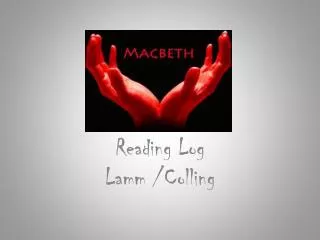Reading Log Lamm / Colling