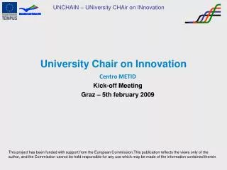 University Chair on Innovation