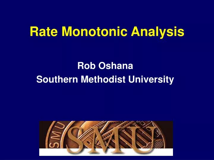 rate monotonic analysis