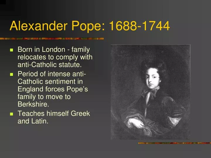 alexander pope 1688 1744