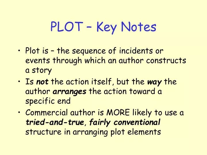 plot key notes