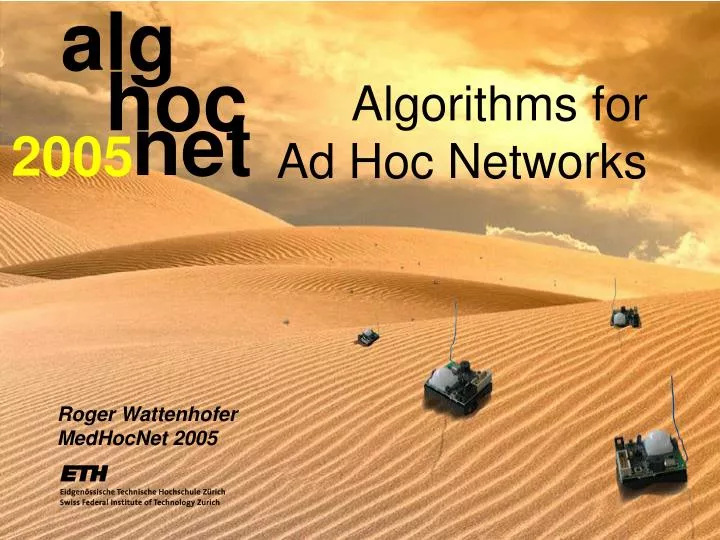 algorithms for ad hoc networks