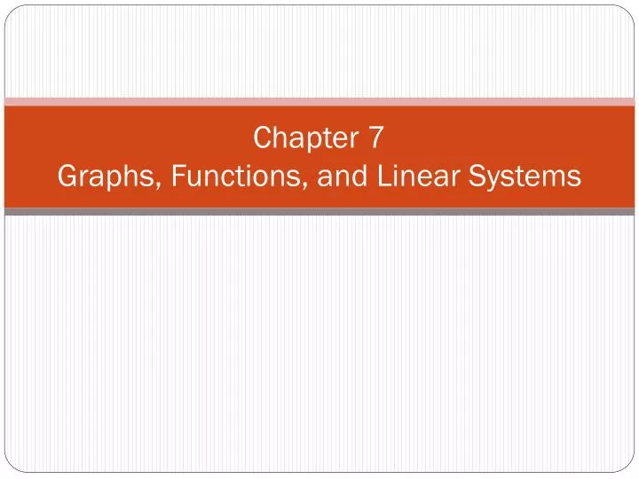 chapter 7 graphs functions and linear systems