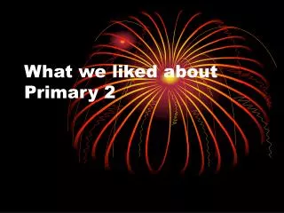 What we liked about Primary 2