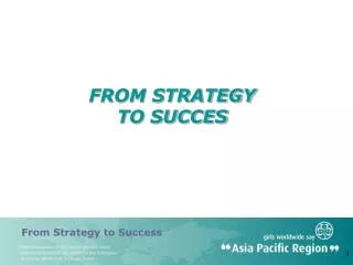 FROM STRATEGY TO SUCCES