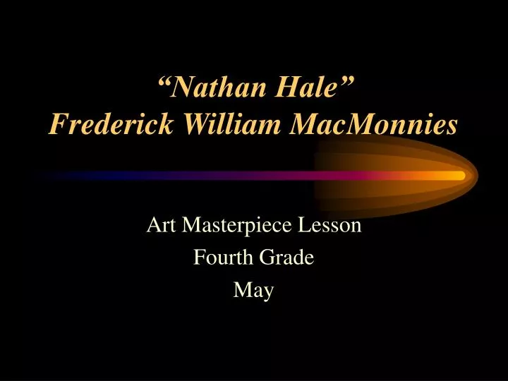 nathan hale frederick william macmonnies