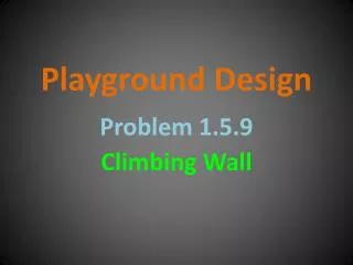 Playground Design