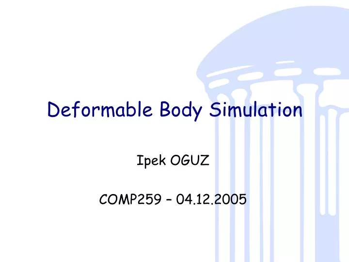 deformable body simulation