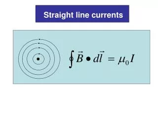 Straight line currents