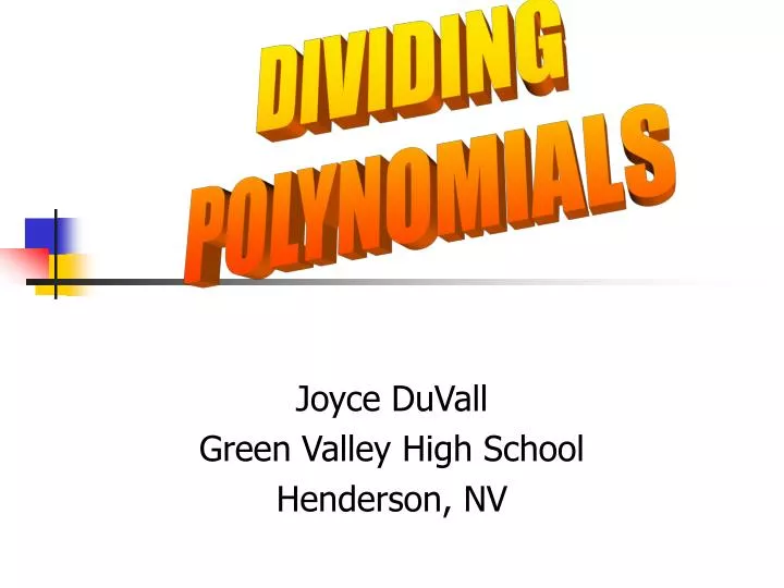 joyce duvall green valley high school henderson nv