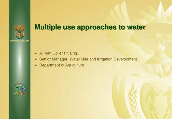 multiple use approaches to water