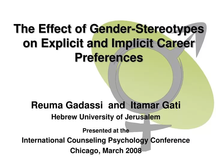 the effect of gender stereotypes on explicit and implicit career preferences