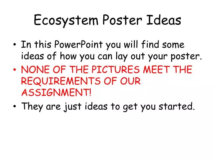 ecosystem poster ideas
