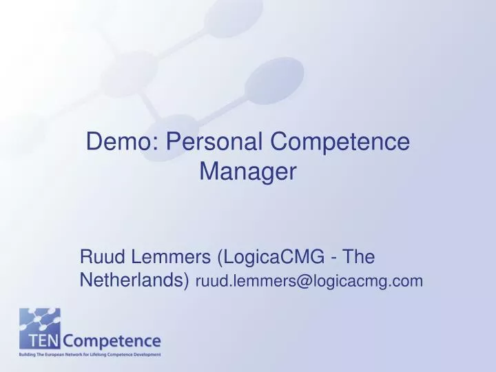 demo personal competence manager