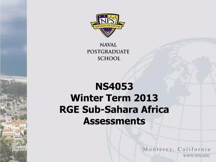 ns4053 winter term 2013 rge sub sahara africa assessments