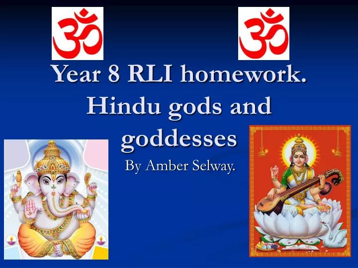 year 8 rli homework hindu gods and goddesses
