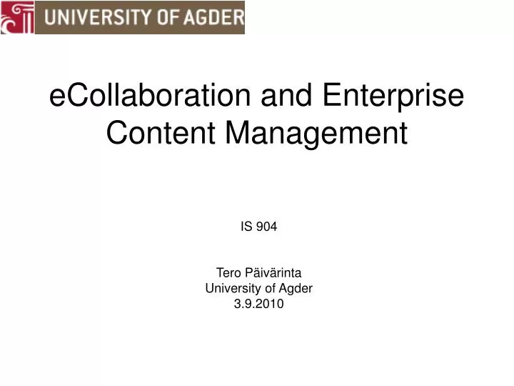 ecollaboration and enterprise content management