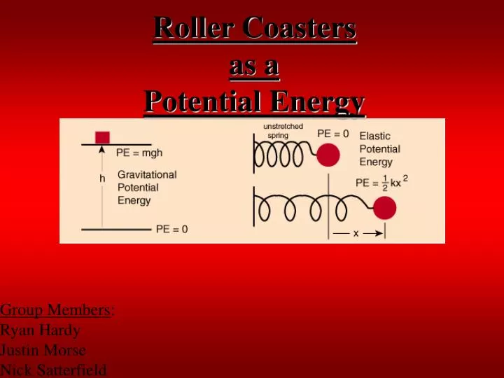 roller coasters as a potential energy