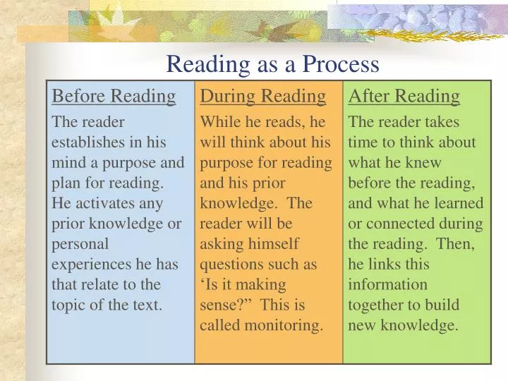 reading as a process
