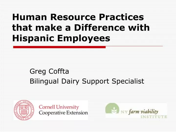 human resource practices that make a difference with hispanic employees