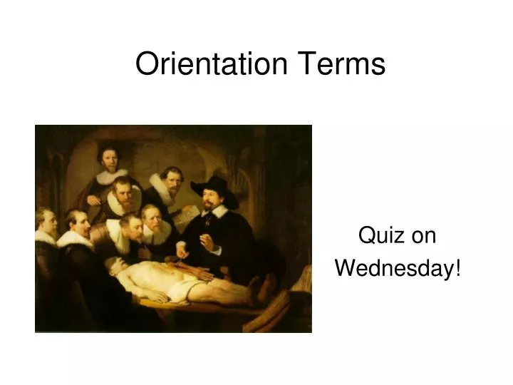 orientation terms