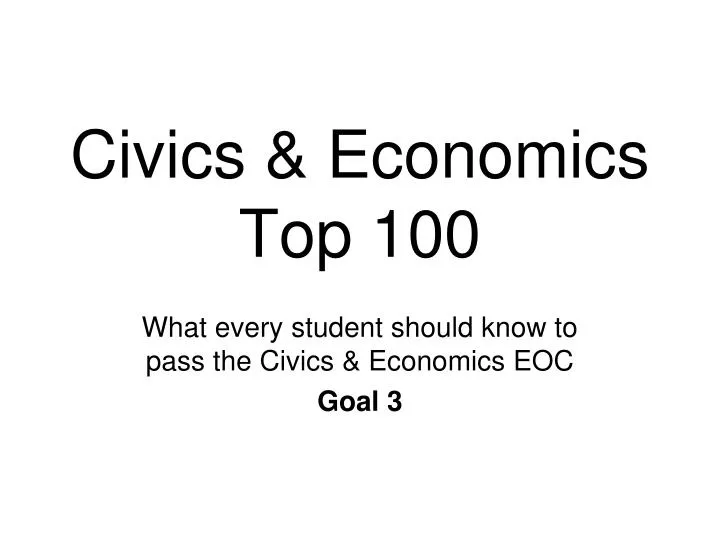 civics economics top 100