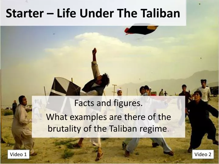 starter life under the taliban