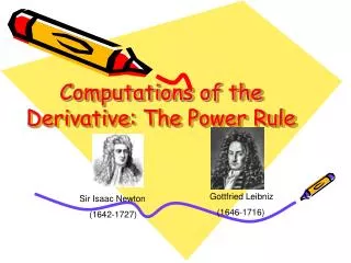 Computations of the Derivative: The Power Rule