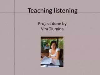 Teaching listening