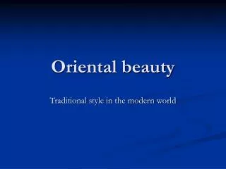 Oriental beauty