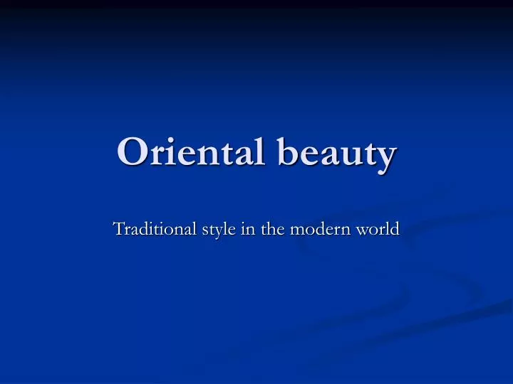 oriental beauty