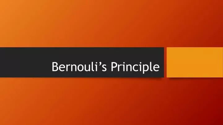 bernouli s principle