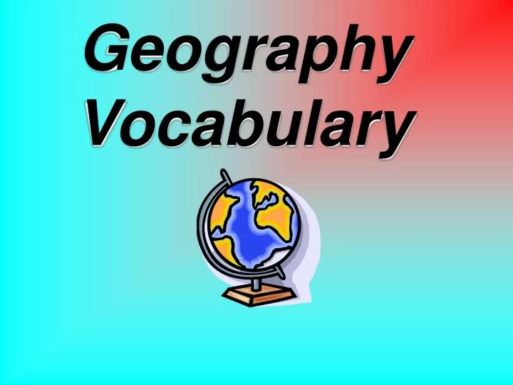 geography vocabulary