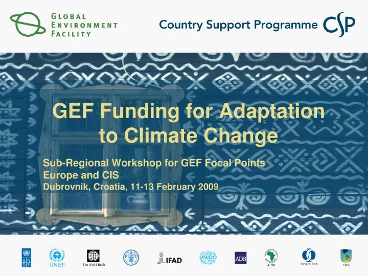 gef funding for adaptation to climate change