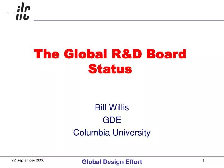 the global r d board status