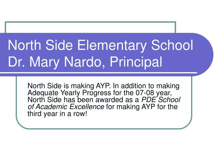 north side elementary school dr mary nardo principal