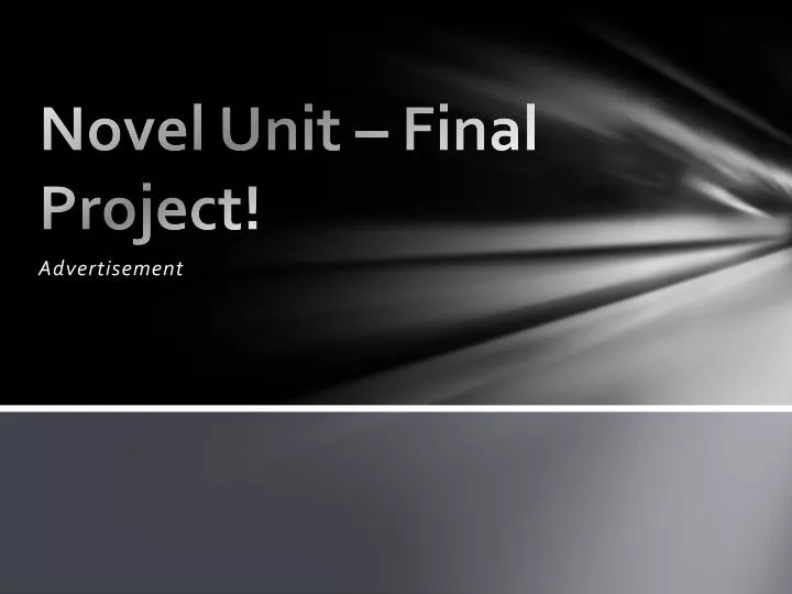 novel unit final project