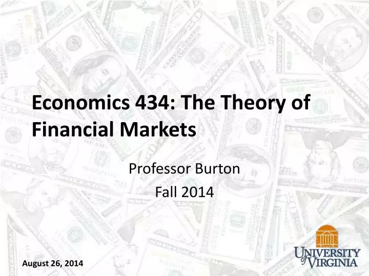 economics 434 the theory of financial markets