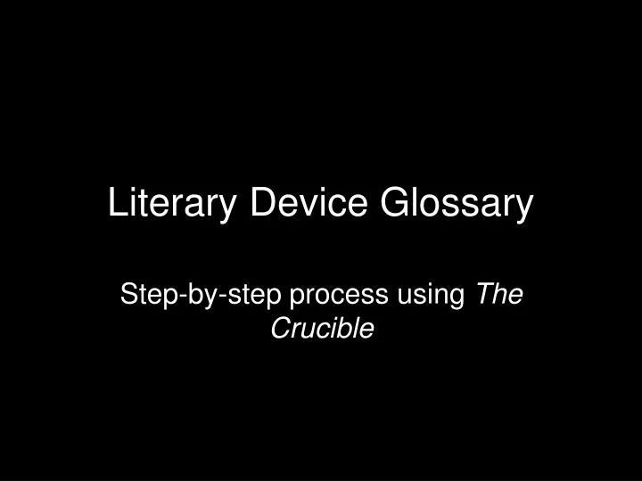 literary device glossary