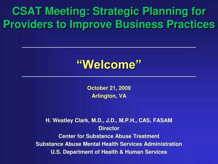 csat meeting strategic planning for providers to improve business practices